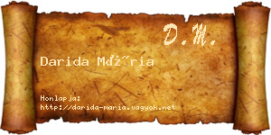 Darida Mária névjegykártya